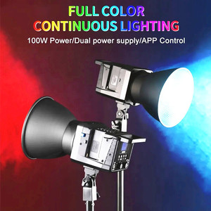 P100 100W RGB Full Color <strong>Led</strong> Video COB Light APP Control Photography Lighting Lamp Colorful Lighting - Product Image 2