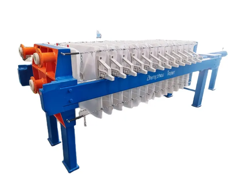 Filtro prensa para plantas de tratamiento de aguas residuales