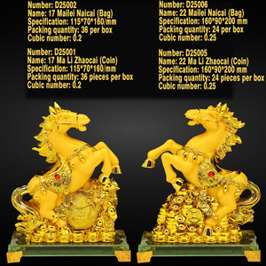 Năm của công ty ngựa cuộc họp thường niên Quà Tặng ngựa vàng trang trí trong cát nhung nhựa thủ công mô hình động vật - Product Image 4