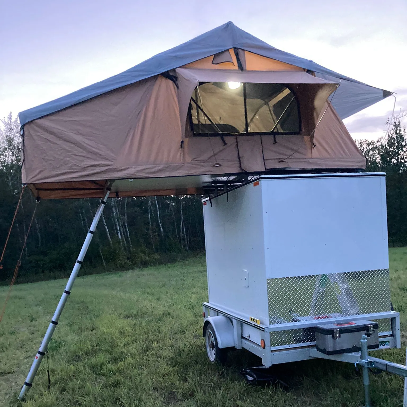 Tienda de campaña plegable para techo de coche, carpa de techo para exterior con escalera