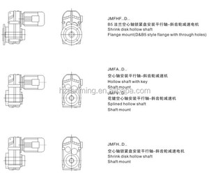斜齿轮电机减速器平行轴齿轮电机F系列法兰螺旋减速器 - Product Image 5