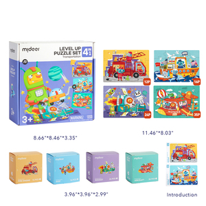 Mideer CT1451 yeni varış 4 in 1 seviye yukarı bulmaca montessori oyuncaklar eğitim manipülatif oyuncaklar - Product Image 3