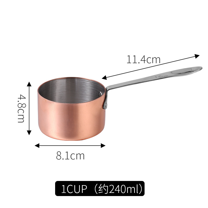 240ml stainless steel saucer (304 rose gold)