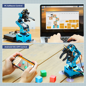 Hiwonder ArmPi mini 5DOF AI Vision robotik kol Powered by ahududu Pi 5 desteği OpenCV hedef izleme Python programlama