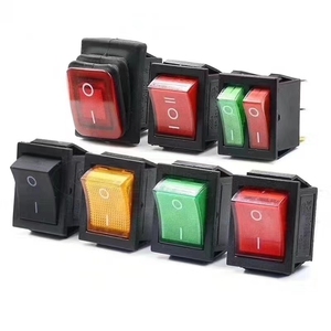 6A 10A 16A 20A yuvarlak kare büyük rocker güç anahtarı CQC tüv CE ROHS sertifikası ile kırmızı yeşil düğme ile - Product Image 6