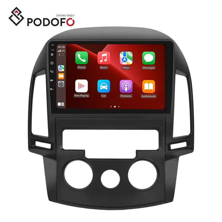 (AU/ab stok) Podofo 9 inç Android araba radyo Carplay Android oto GPS RDS HIFI desteği AHD kam Hyundai I30 için 2009 toptan