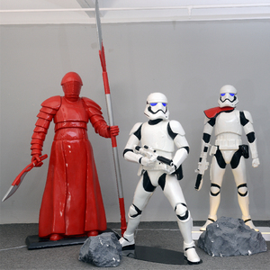 Nhà máy tùy chỉnh lớn sợi thủy tinh bức tượng trắng người lính điêu khắc sao cuộc chiến tranh Stormtrooper điêu khắc tượng để bán - Product Image 4