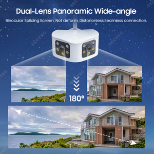 Sistema De Monitoreo De alta calidad para exteriores, 4MP CCTV De cámara IP De red, Sistema De seguridad inteligente, lente Dual, cámara panorámica De 4MP