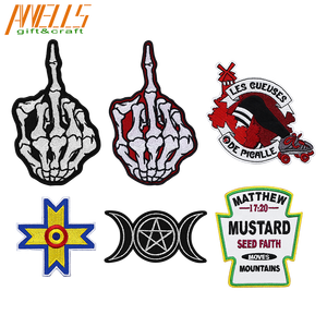 Awells Thêu Sao Vá Huy Hiệu Twill Sắt Trên May Áo Khoác Áo Sơ Mi Cá Nhân Tùy Chỉnh Chuyến Bay Phù Hợp Với Biểu Ngữ Phong Cách Cảm Thấy Tên Vá - Product Image 1