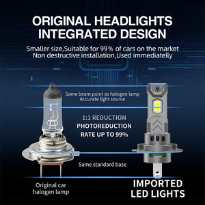 DC 12V düşük güç tüketimi otomatik Led ampul 56W Mini H7 Led ışık araba için - Product Image 6