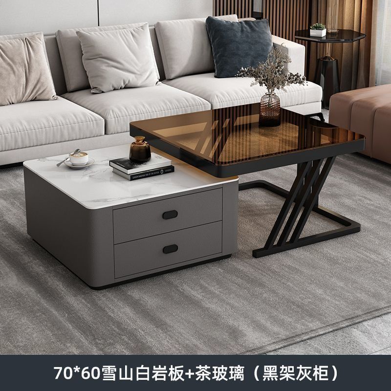 Double drainable black rack grey cabinet-snow mountain white roc
