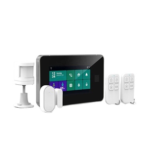 带PIR运动传感器的指纹布防和布防智能Wifi GSM触摸屏报警系统 - Product Image 1
