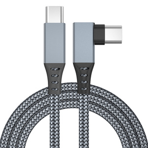 USB C数据电缆3A 60W PD快速充电编织充电器线3英尺6英尺10英尺长尼龙护套，适用于电脑iOS弯头风格 - Product Image 6
