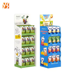 Kunden spezifischer faltbarer und rotierender Bodenst änder Modernes Einzelhandel regal für Pop-Wellpappe für Süßigkeiten-Lebensmittel getränke - Product Image 1