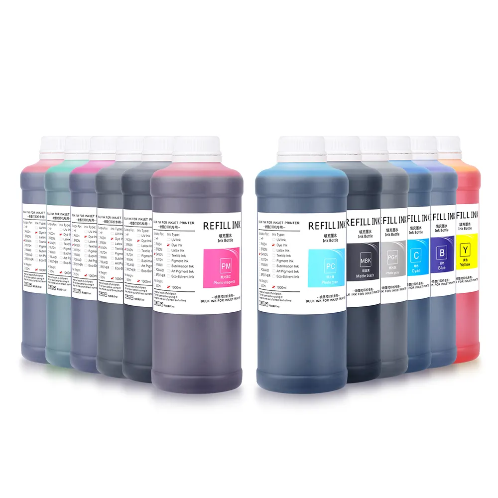 Ocbestjet 1000 ML/bouteille 12 couleurs PFI 706 encre à colorant pour imprimante à jet d'encre Canon iPF 8400 9400 8410 9410