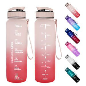 ขวดน้ำกันรั่วแบบไล่ระดับสีขนาด1ลิตร32ออนซ์พร้อมตัวกรองเวลาที่กรองผลไม้ปราศจากสาร BPA สำหรับน้ำเดือด