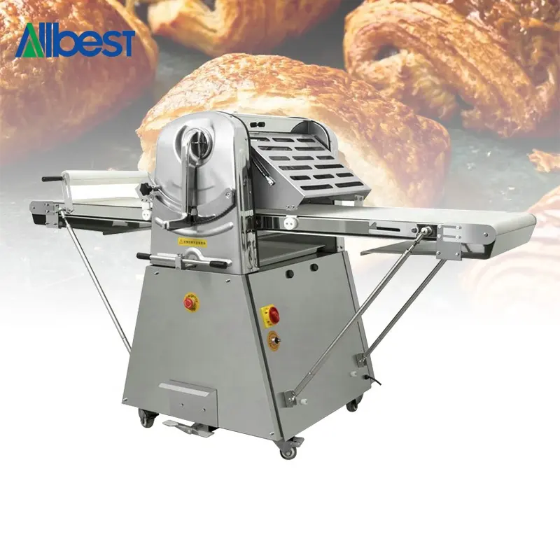 Semi Auto piccolo turco europeo fondente Croissant panetteria accorciamento attrezzature pasticceria sfogliatrice con banco da tavolo