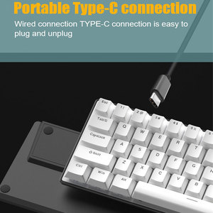68 Keys Wired RGB Backlight Mechanical <strong>Keyboard</strong> <strong>Computer</strong> Gaming <strong>Keyboards</strong> for Desktop - Product Image 4