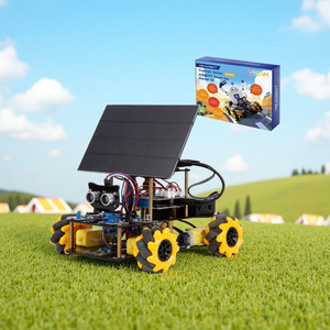 Güneş enerjili WiFi App kontrol 4WD Mecanum akıllı araç kiti Arduino için Offroad programlanabilir Robot araç