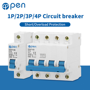 Açık elektrikli DZ47-63 1p 2P 3P 4P Mini MCB 20A 16A 10A 32A 25A 40A 63A AC MCB minyatür devre kesici CE belgesi ile - Product Image 2