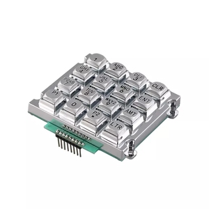Panel táctil de metal Mini teclado USB con panel táctil teclado industrial con cable con teclado médico trackpad 16 teclas - Product Image 6