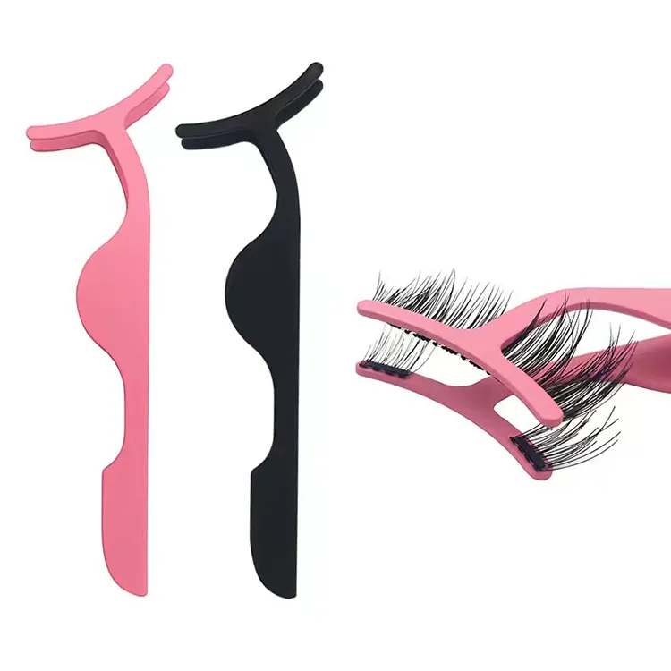Individuelles Logo Edelstahl Wimpern-Bewerber Pinzette künstliche Wimpern Verlängerungswerkzeuge Wimpernentferner-Clip für Make-Up-Künstler