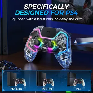Controlador inalámbrico para Play Station 4 PS4/Nintendo Switch/PC/Android/IOS Joystick de efecto Hall y disparador con panel táctil