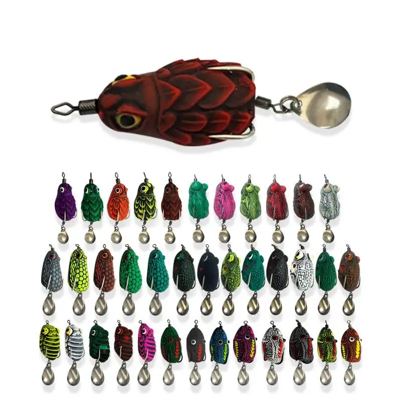 Top water Surface Latex Angel köder Springen Soft Frog Lure Künstliche Angel köder Soft Frog Angel köder