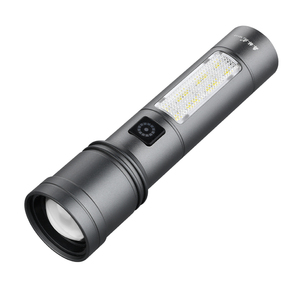 2025 không thấm nước tự vệ Độ sáng cao Led đèn pin USB có thể sạc lại hợp kim nhôm Zoomable LED Torch ánh sáng - Product Image 1