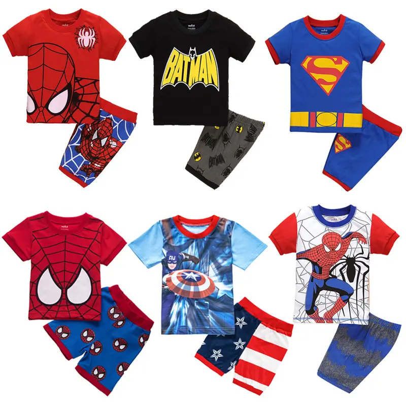 Al Kinderen Outdoor Mode Spiderman Kleding Sets Mario Kinderen Casual Outfits Jongens Zomer Korte Mouwen Sets