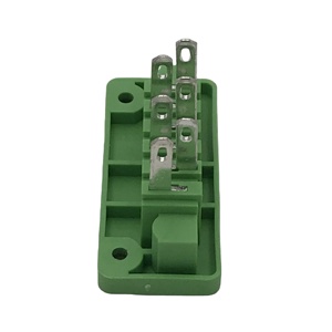 Abrazadera eléctrica macho de pared, enchufe de bloque de terminales enchufable de 3,81mm, color verde - Product Image 3