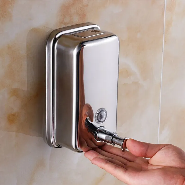 2019 Homedec Banyo Aksesuarı Paslanmaz Çelik Sabun Asılı Şişe 800ML Krom Banyo Ve Mutfak Sabunluk