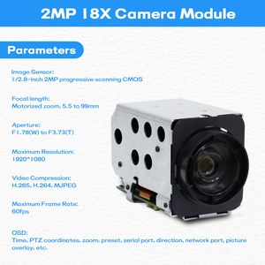 18X 20X 2MP 4MP Optical Zoom <strong>Camera</strong> Ethernet Interface H.265 Ultra Long Distance AI Auto Tracking <strong>IPC</strong> <strong>Camera</strong>/PTZ <strong>Camera</strong> Module - Product Image 2