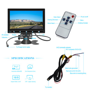 Monitor CCTV de 7 pulgadas, barato, tamaño mini, VGA, AV, BNC, entrada, Monitor LCD pequeño de 7 pulgadas