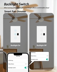Smart Wifi Fan Speed Control Switch for Fan Dimmer Wireless <strong>AU</strong> US Tuya App Tempered Glass Panel <strong>Remote</strong> Voice Alexa Google Home - Product Image 6