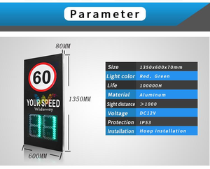 Biển Báo Tốc Độ Radar Ngoài Trời Ghi Lại Phản Hồi Tốc Độ Cao 12 Năm Từ Nhà Máy - Product Image 6