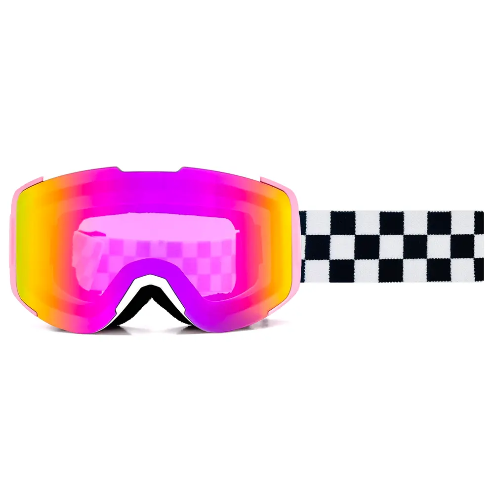 Custom Wholesale Kids Ski Goggles Anti-Fog Anti-UV OTG Suitable For Helmets Snowboard Snow Goggles Children Youth
