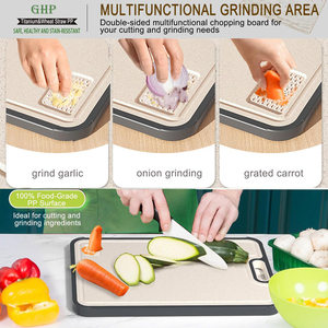 2025 mới nóng không trượt kháng khuẩn cắt khối hai mặt rơm lúa mì PP 100% tinh khiết titan thớt cho nhà bếp - Product Image 5