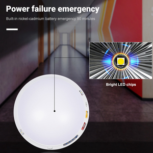 Emergency Ceiling <strong>Light</strong> Round Panel Ceiling Mount Emergency <strong>Light</strong> Tunable Back up Battery Emergency 90 Mins for Home - Product Image 3