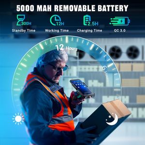 <span class=keywords><strong>Android</strong></span> 14 GMS máy tính cầm tay với dữ liệu thu thập thiết bị đầu cuối máy quét mã vạch tay Grip trường hợp bảo vệ dây đeo tay cái nôi trong kho - Product Image 5