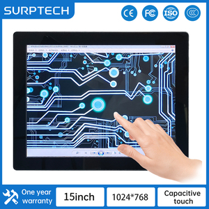 Monitor HDMI Full HD de 15 pulgadas, pantalla de alta definición IP65, panel de pantalla táctil capacitiva integrado a prueba de agua, monitor industrial