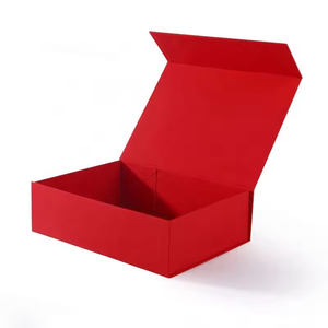 Ucuz katlanabilir kağıt nakliye kutusu elbise için yüksek dereceli özel kırmızı karton ambalaj kutusu - Product Image 5