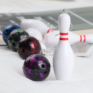 Reçine küpe Dangle küpe sportif egzersiz topu kolye rahat öykünme <span class=keywords><strong>Battledore</strong></span> tenis Bowling akrilik renkli 1 çift