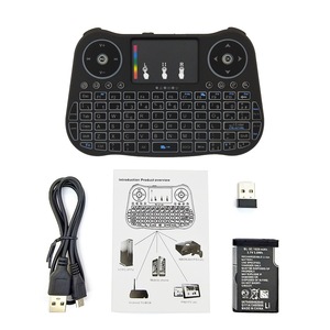 Ratón de Control remoto con panel táctil inalámbrico de 2,4G, Mini teclado de Control remoto retroiluminado con arcoíris para Android Smart TV Box - Product Image 3