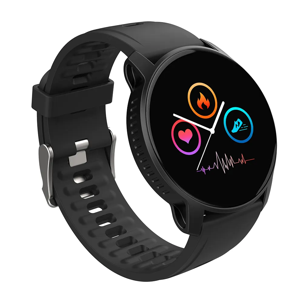 Smartwatch impermeabile IP67 con monitoraggio della frequenza cardiaca della pressione sanguigna con schermo a colori W9