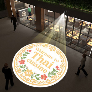 Logo máy chiếu miễn phí tùy chỉnh đèn quảng cáo 100w150w LED gobo ánh sáng dấu hiệu kinh doanh đèn chiếu tường ngoài trời không thấm nước IP67 - Product Image 1