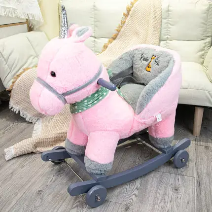 Juguete de animal de peluche para niños, caballo mecedora de moda, gran oferta