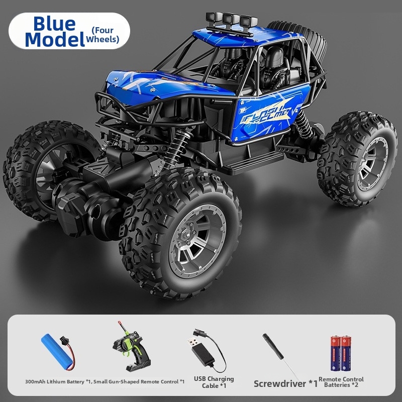 Large off-road four-wheel blue