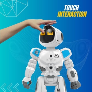 Roboterspielzeug mit Fernbedienung für Kinder, programmierbare intelligente RC-Roboter mit Musik-Demo und LED-Ausdruckfunktion - Product Image 4
