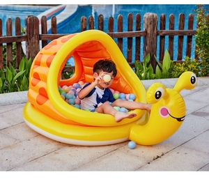 Небольшая надувная игровая площадка для помещений и улицы, водный поплавок, большой пруд с улиткой и большим ртом, надувной детский Океанский бассейн для шаров - Product Image 5
